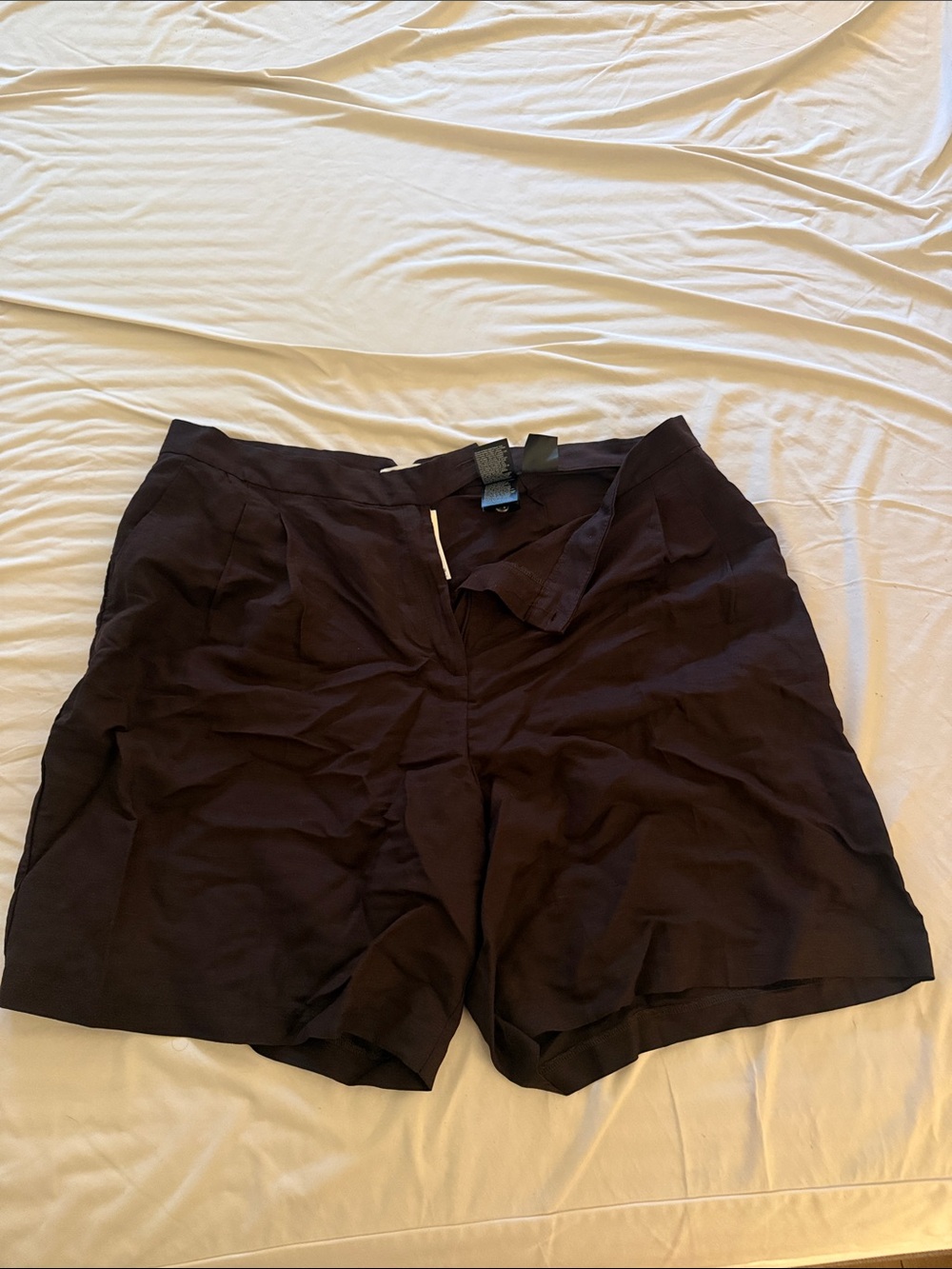H&M linen brown Bermuda shorts